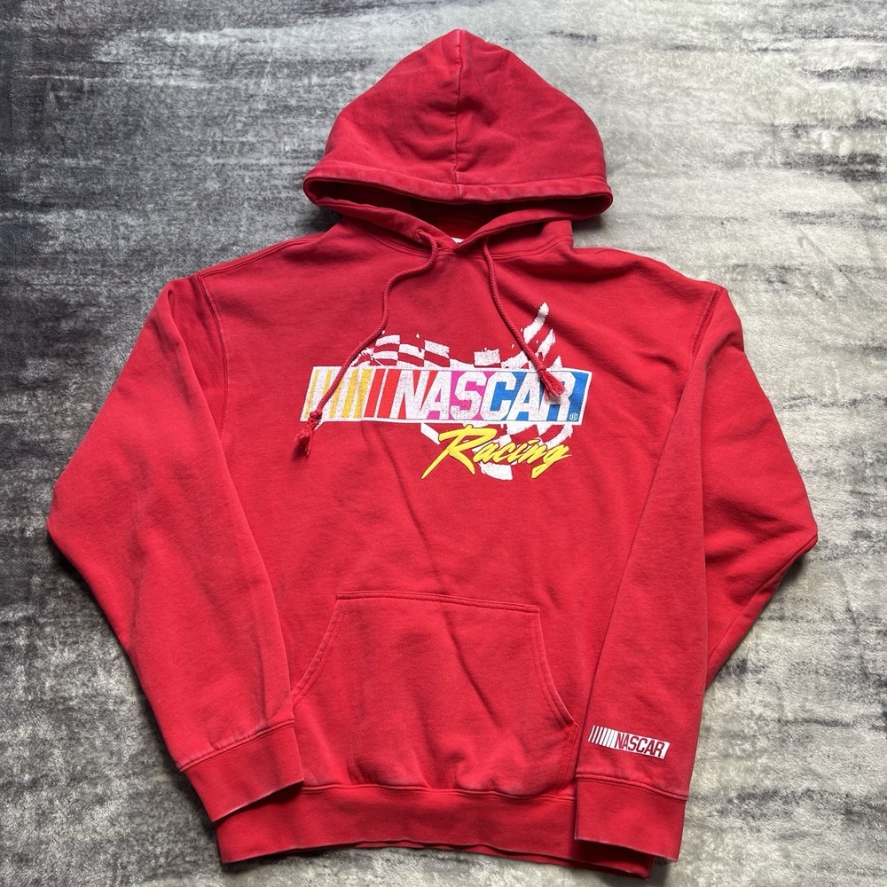 NASCAR Racing Graphic Hoodie Tillys Mens L Red Motorsports Sweatshirt